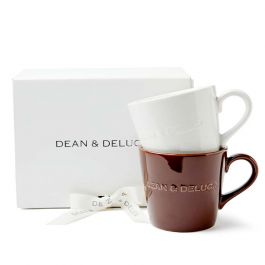 DEAN & DELUCA モーニングマグペアギフト ブラウンホワイト