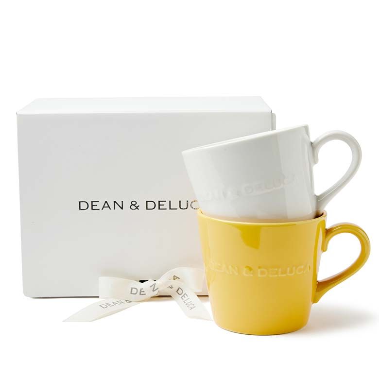 DEAN & DELUCA モーニングマグペアギフト イエローホワイト