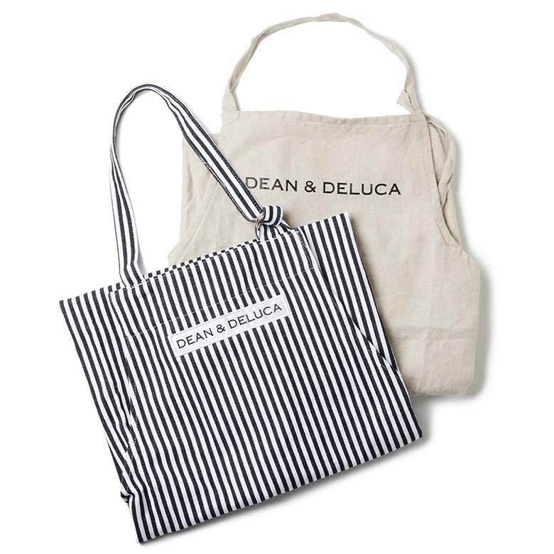 DEAN & DELUCA　ペアエプロンギフト　ストライプ＆リネン