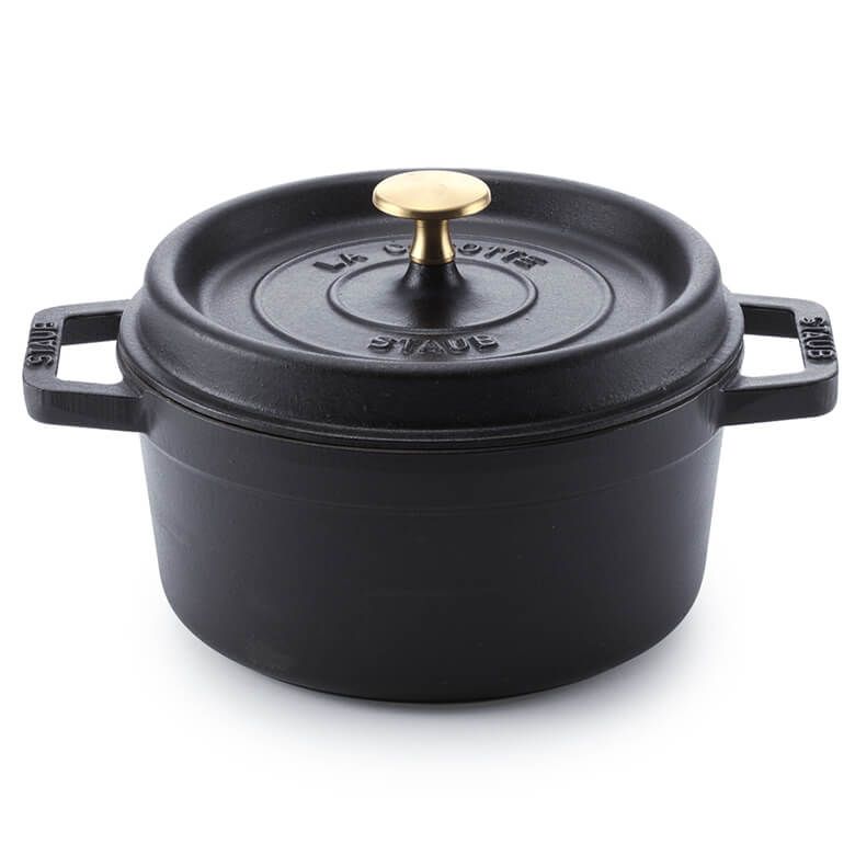 Staub ココットラウンド22cm ブラック-eastgate.mk