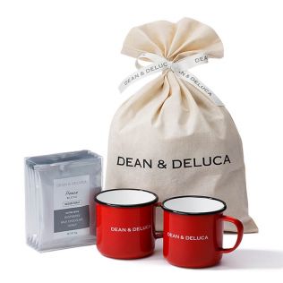 DEAN & DELUCA　ホーローマグレッド＆コーヒーギフト