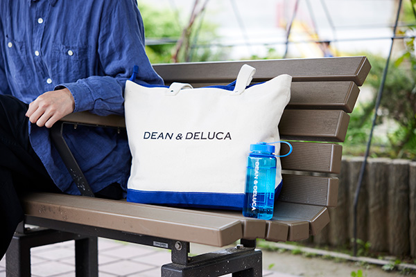 オンラインストア限定】DEAN & DELUCA キャンバストートバッグ ブルー 